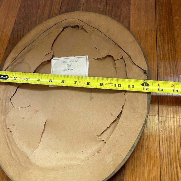 Set of 2 Vintage Victorian Girl & Boy Prints  in Wooden Oval Frames - Picture 12 of 15